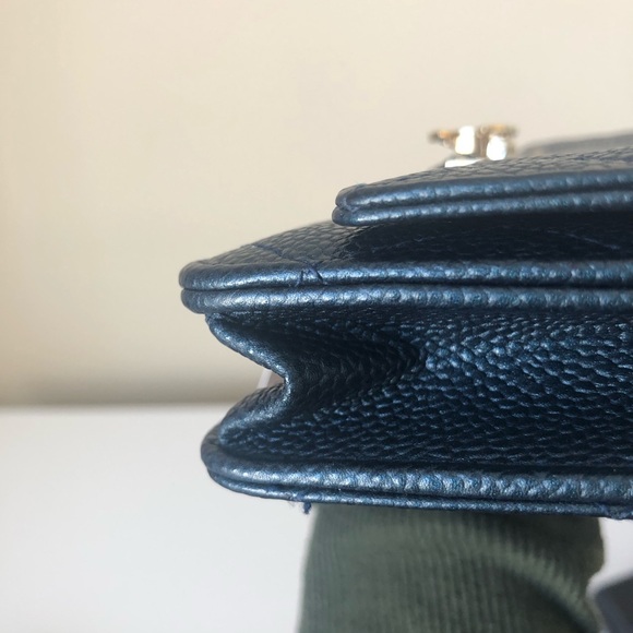 SOLD Chanel wallet on chain WOC Golden Class Navy - Picture 12 of 16